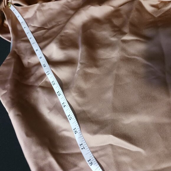 NEW Social Bridesmaids Draped One-Shoulder Convertible Maxi Dress Toffee XL - Picture 10 of 12